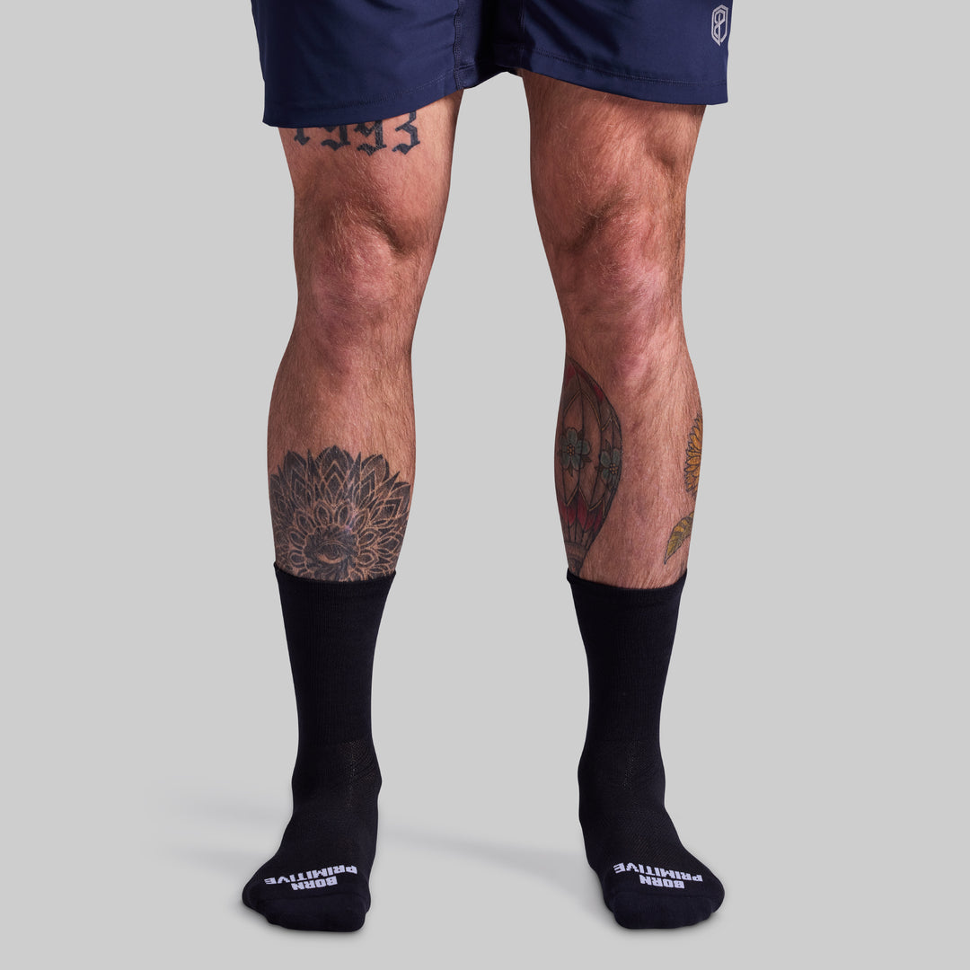 Performance Crew Sock (Black) | Born Primitive