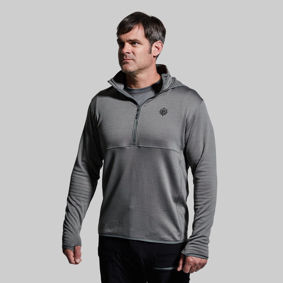 Men's Quiver Half Zip Hoodie - Wolf Grey