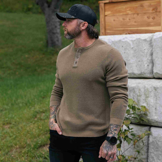 Merino Henley Sweater (Brush)