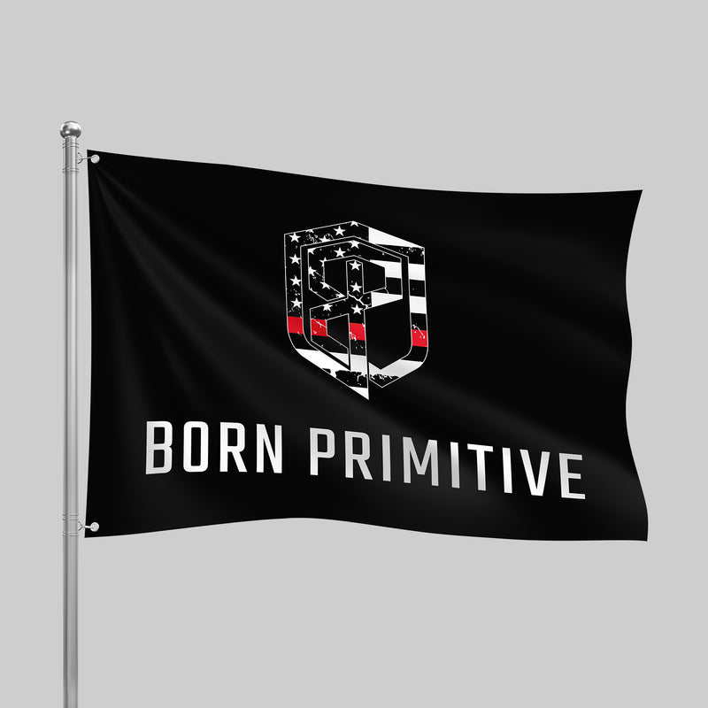 Born Primitive Gym Flag (Thin Red Line)