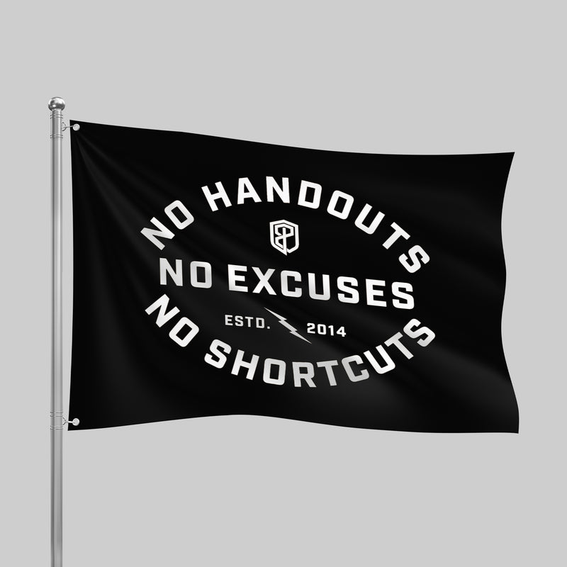 Born Primitive Gym Flag (No Excuses)