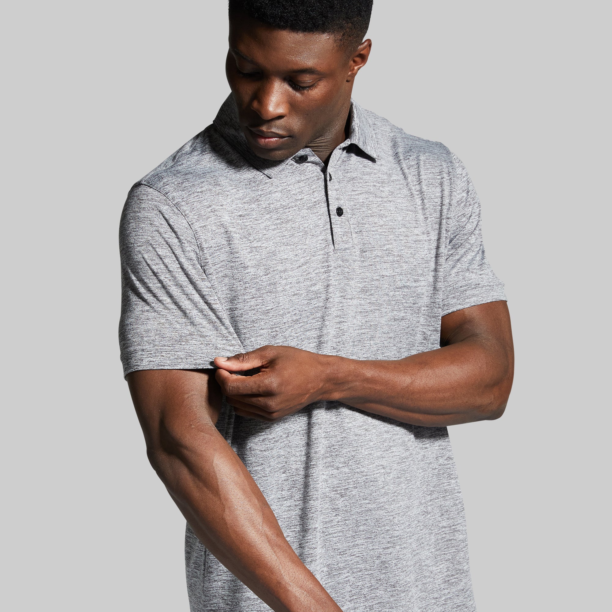Athleisure Polo (Heather Grey) – Born Primitive