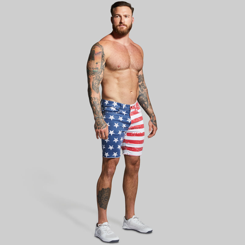 Patriotic Shorts  American Flag Jean Shorts Men's – Born Primitive