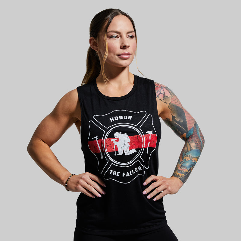 Honor the Fallen 2.0 Flowy Muscle Tank (Thin Red Line)