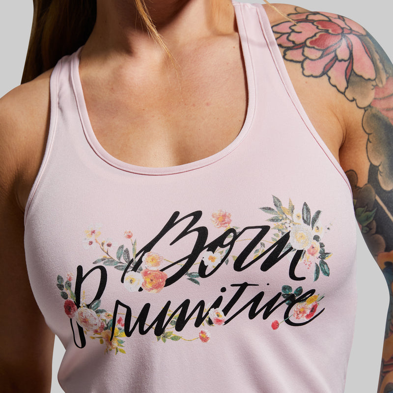 Floral Calligraphy Staple Tank (Cherry Blossom)