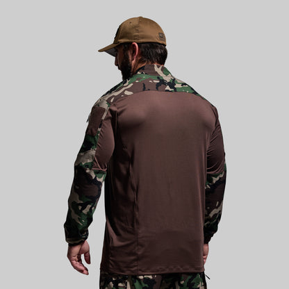 Long Sleeve Op Top (Brown/Woodland)