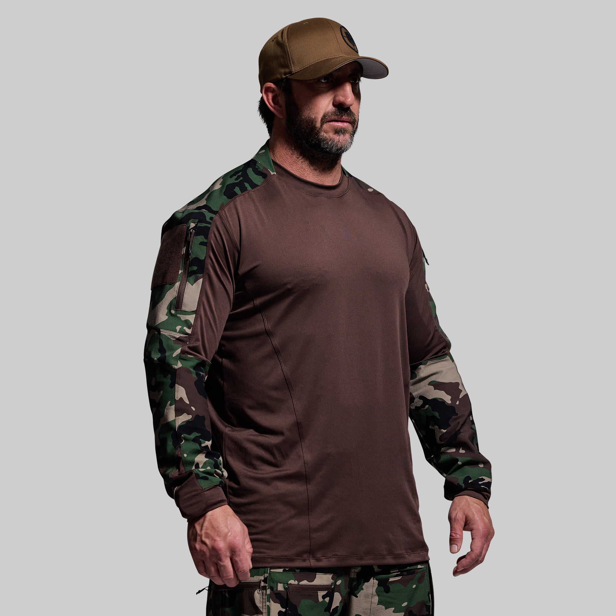 Long Sleeve Op Top (Brown/Woodland) – Born Primitive