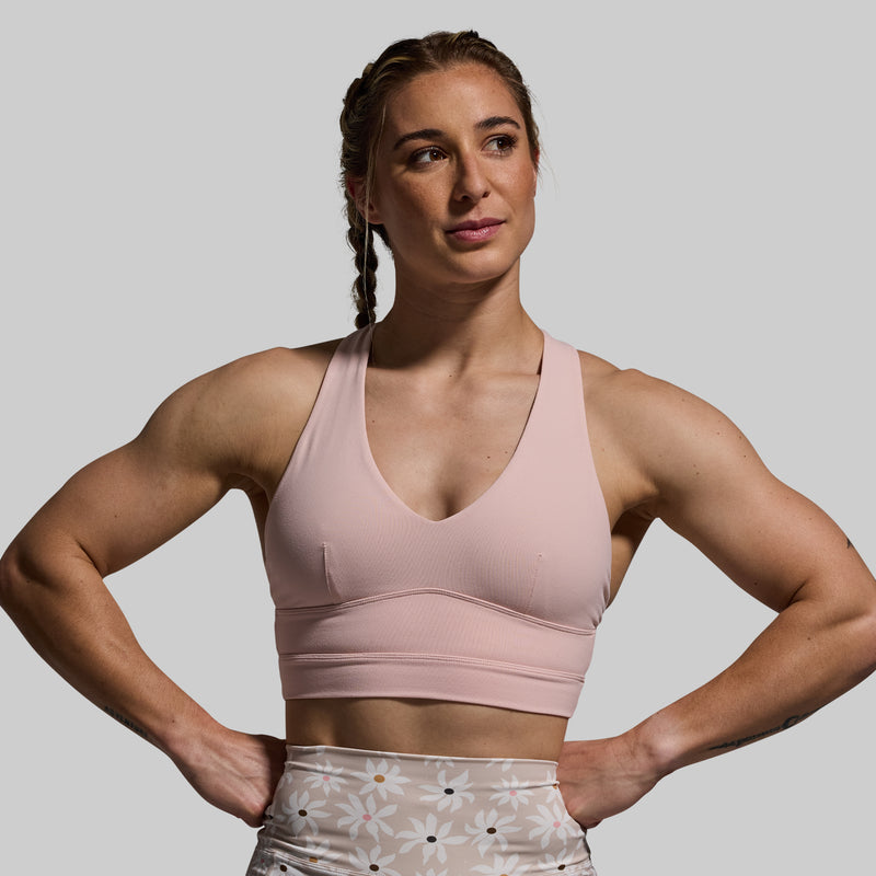 Double Cross Sports Bra (Peachskin)