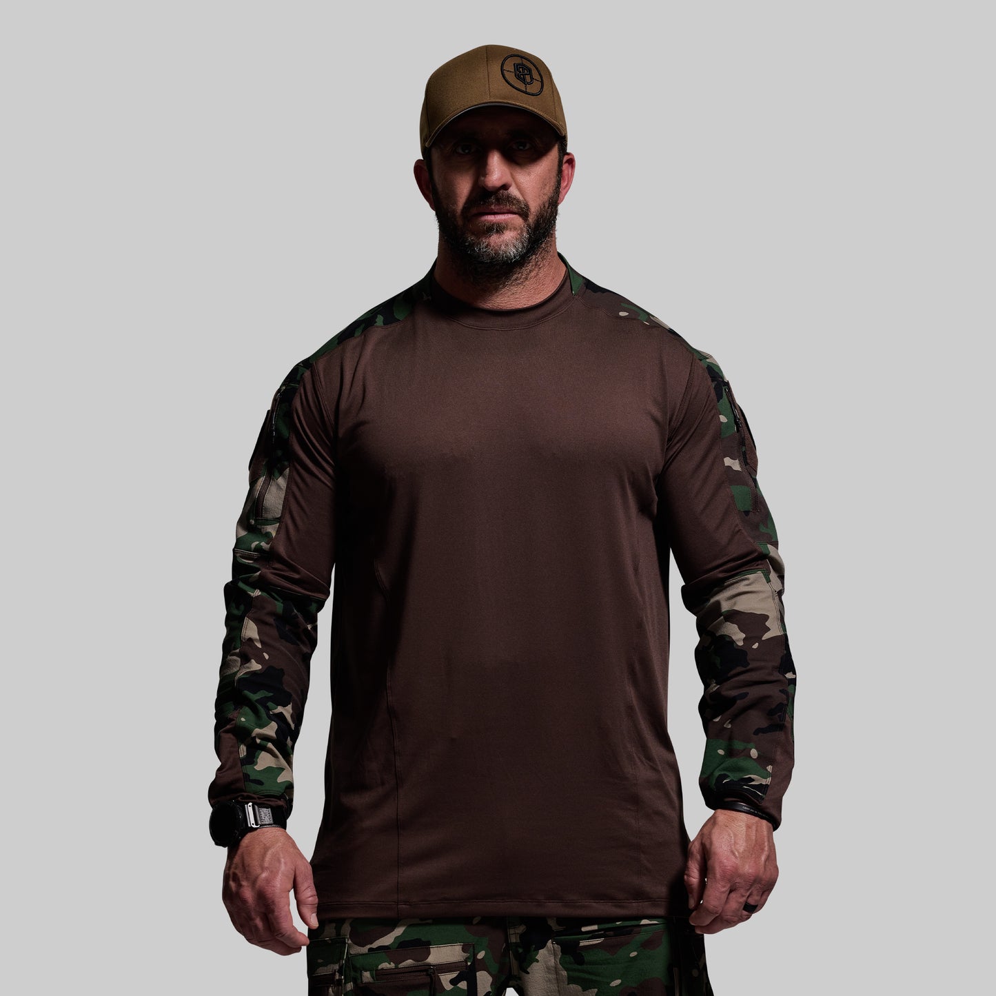 Long Sleeve Op Top (Brown/Woodland)