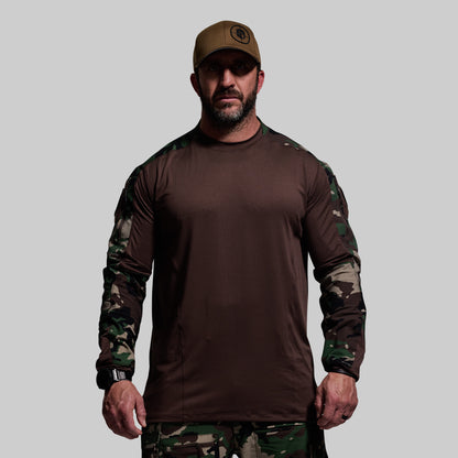 Long Sleeve Op Top (Brown/Woodland)