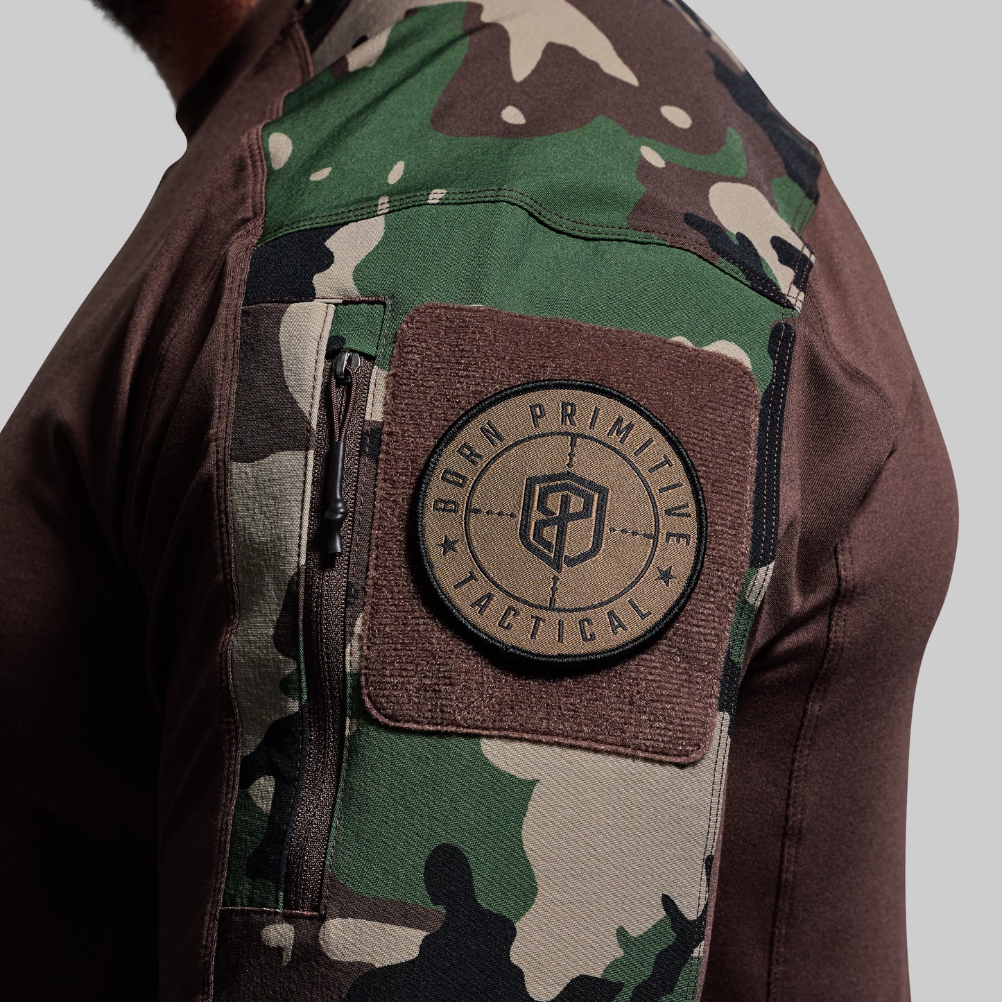 Long Sleeve Op Top (Brown/Woodland)