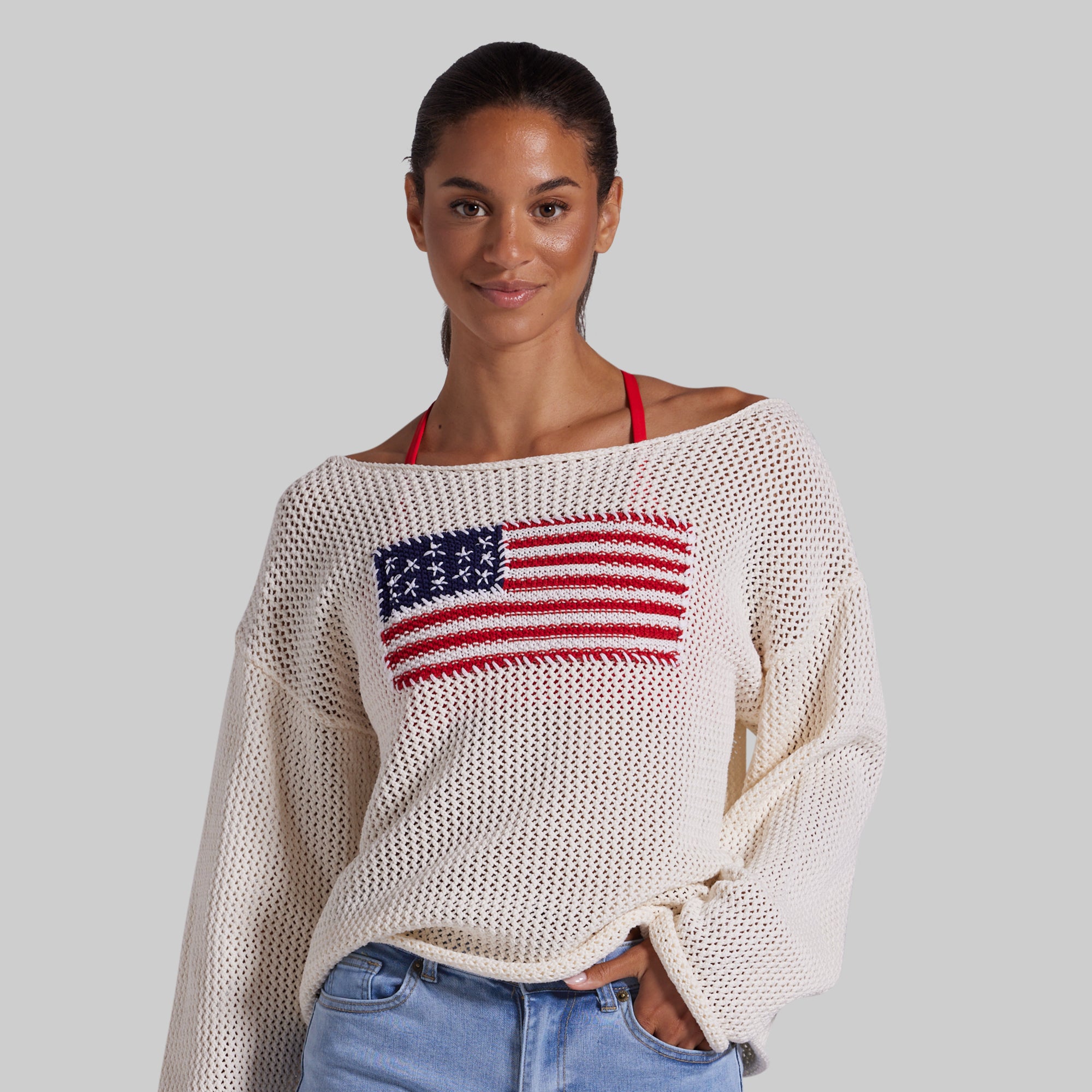 All American Sweater (Ivory) – Born Primitive