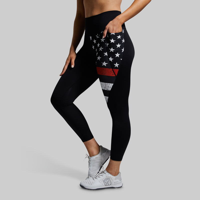 Synergy Legging w/ Pockets (Thin Red Line)