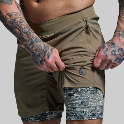 Versatile Short w/ Compression 7" (Digital Camo)