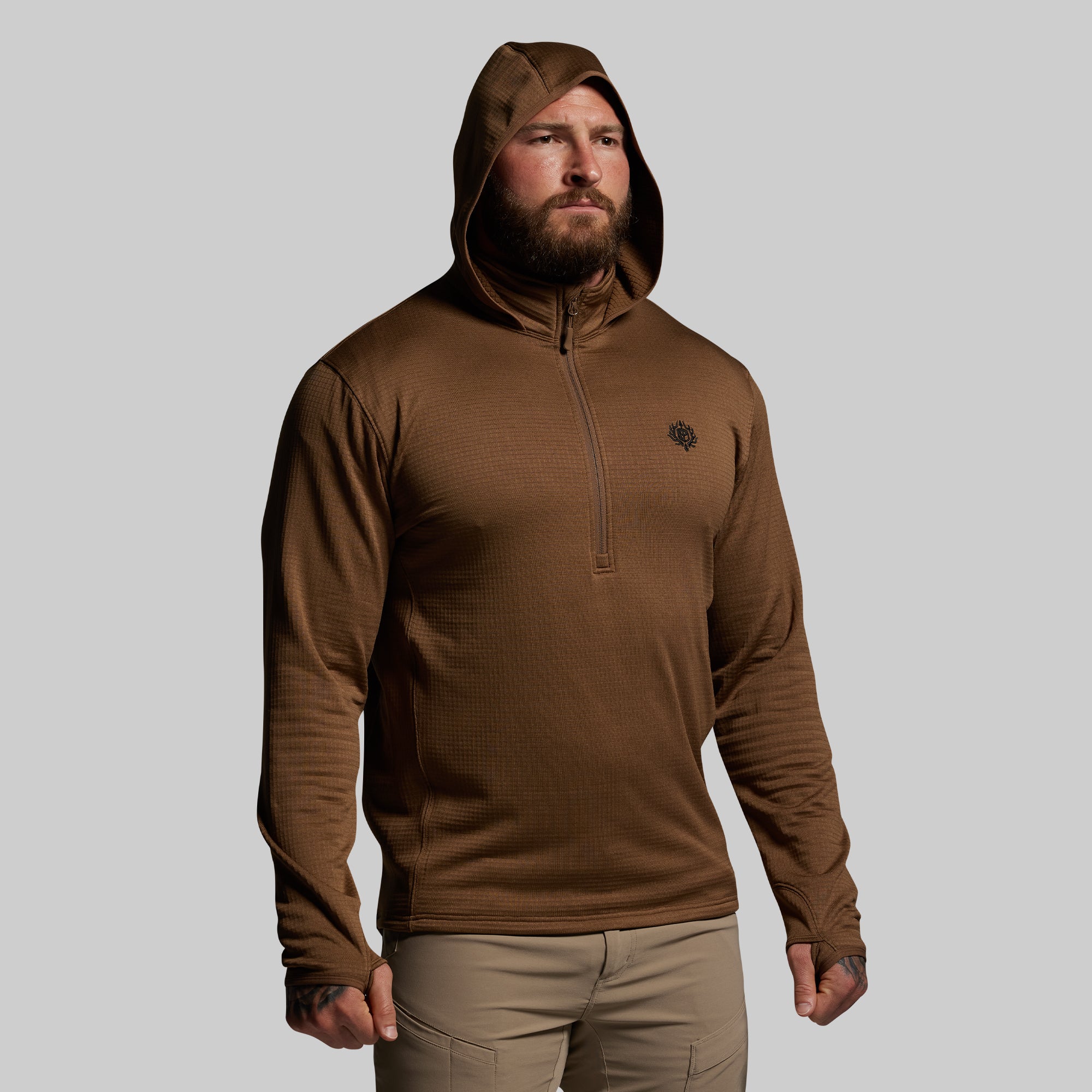 Quiver Half Zip Hoodie 2.0 (Coyote Brown) – Born Primitive