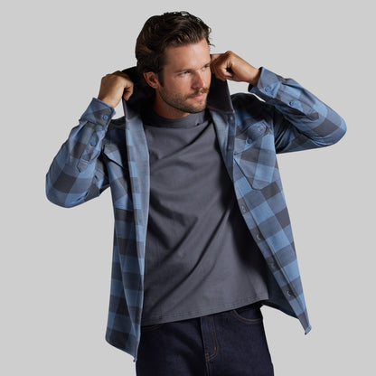 Hooded Woodsman Stretchy Flannel (Overcast)