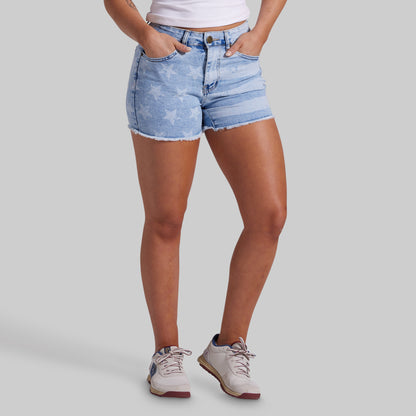 FLEX Stretchy Jean Short (Light Americana)