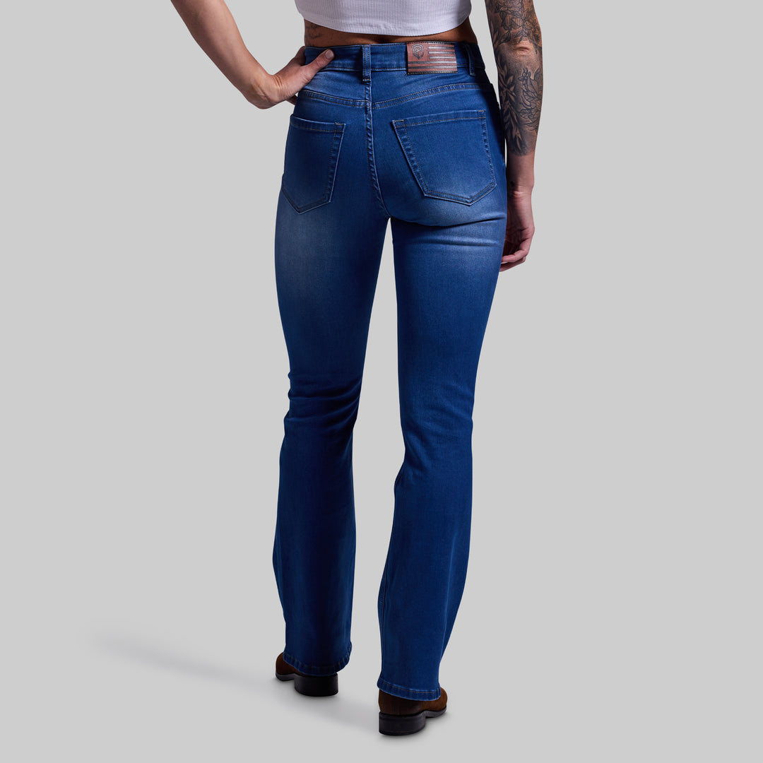 FLEX Stretchy Mid-Rise Boot Cut Jean (Mid Wash) – Born Primitive
