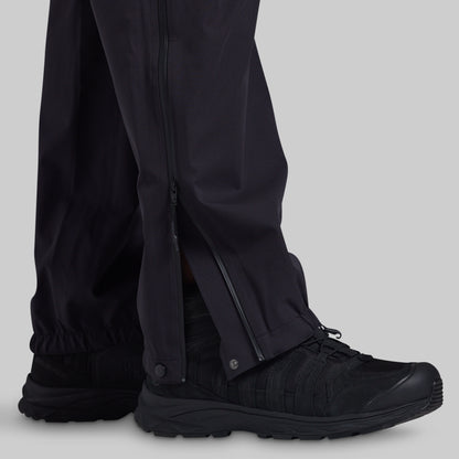 Side zipper and snap cuff on black Mission FLEX Rain Pant 2.0