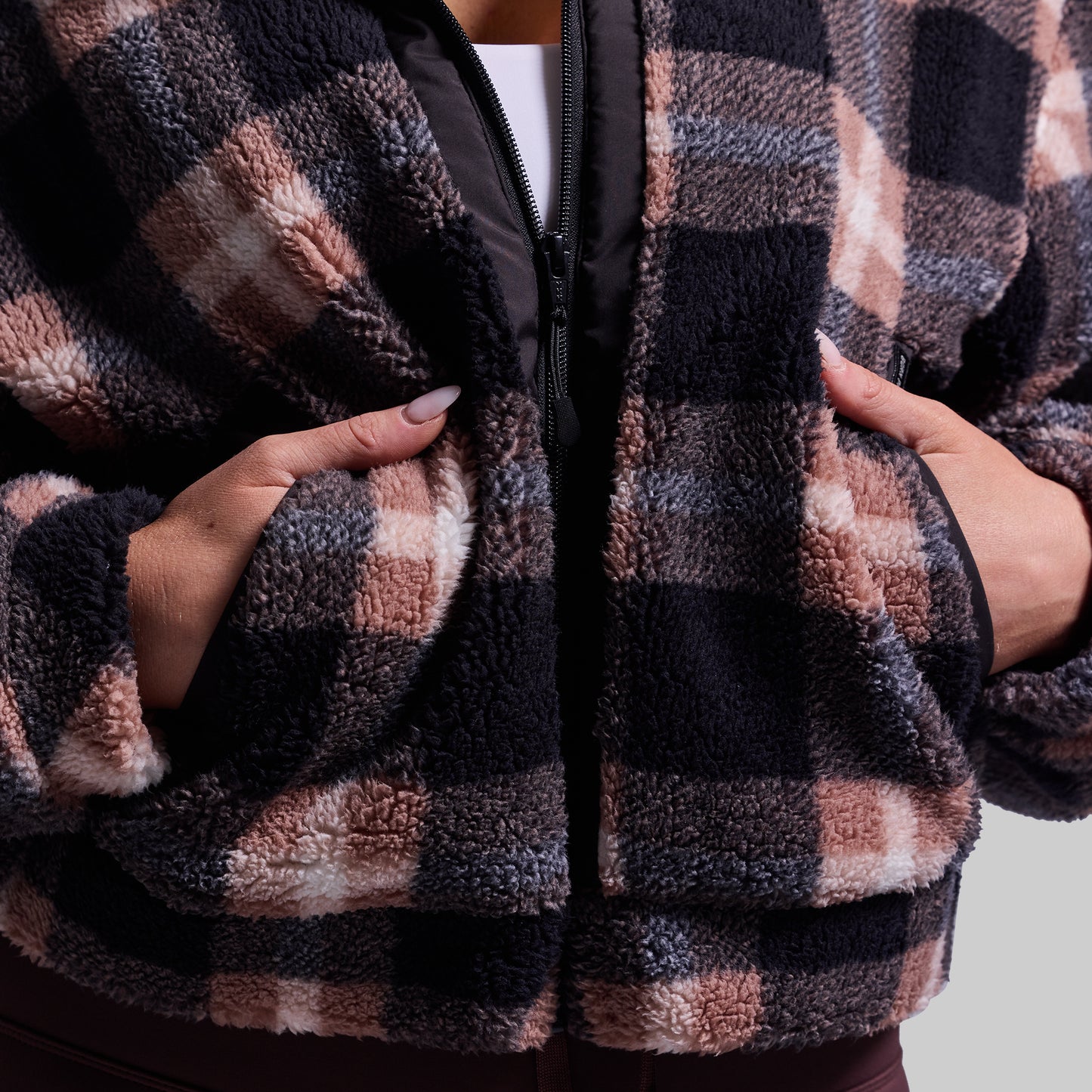 Women's Cropped Fleece Jacket (Kettle)