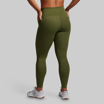 Synergy Full Length Legging w/ Pockets 2.0 (Olive)