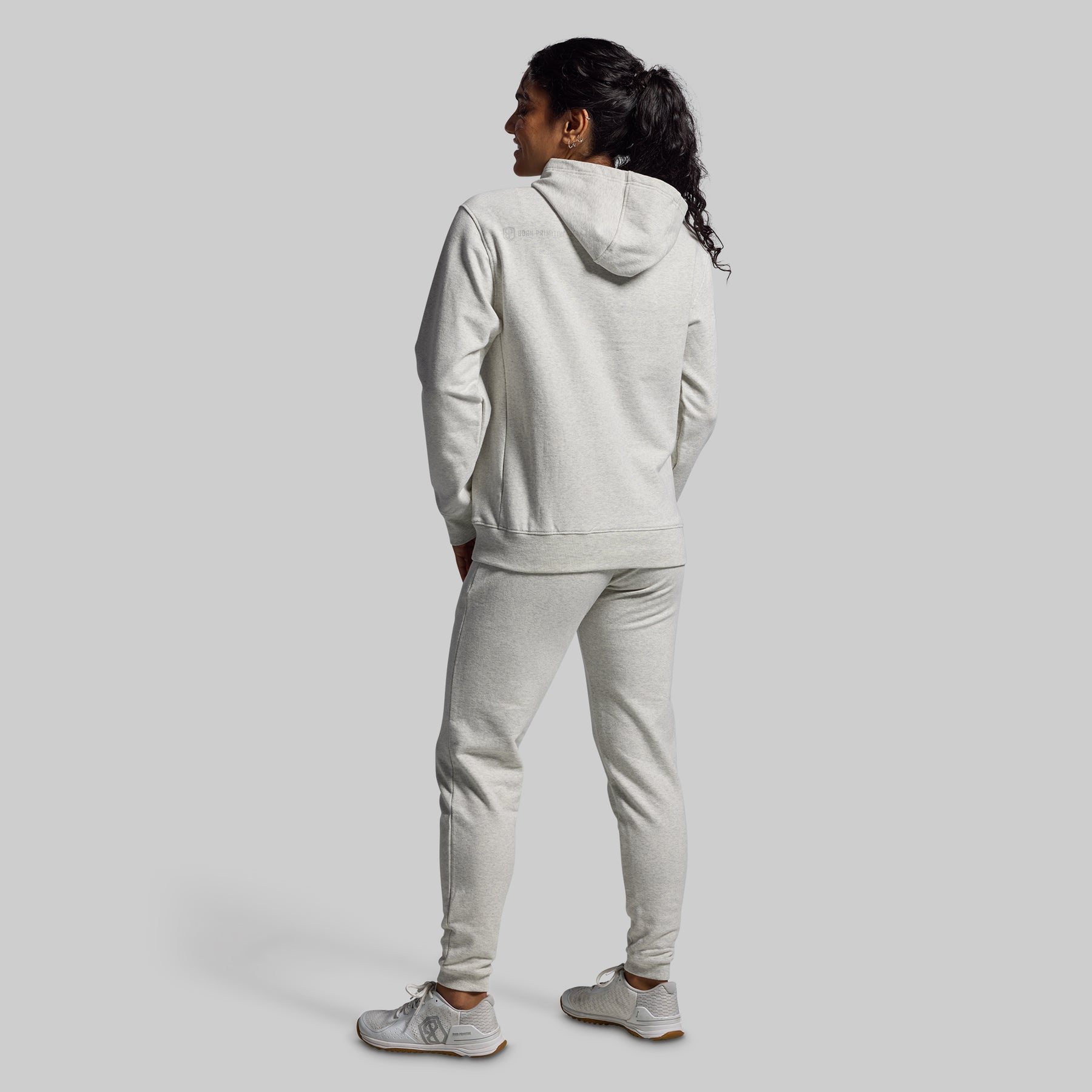 Women's Unmatched Jogger Set (heather White) – Born Primitive