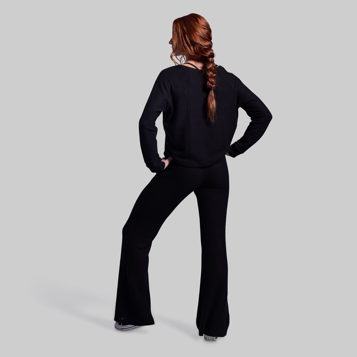 R and R Waffle Long Sleeve (Black)