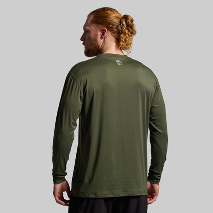 Athleisure Long Sleeve Crew (Tactical Green)