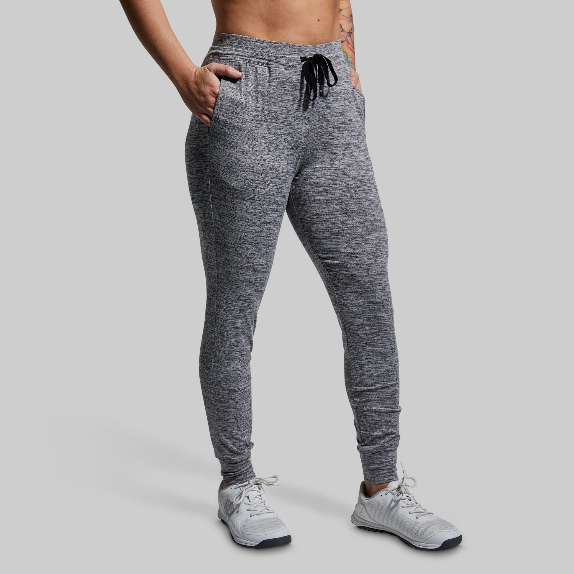 Women's Rest Day Athleisure Jogger (Heather Grey) – Born Primitive