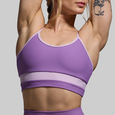 Out of Line Sports Bra (Grape Popsicle)