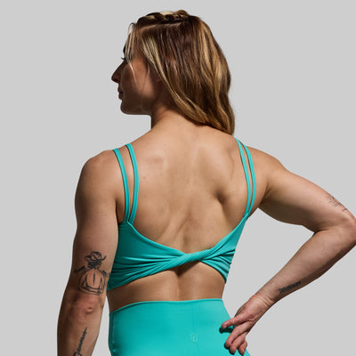 Don't Get It Twisted Sports Bra (Turquoise)