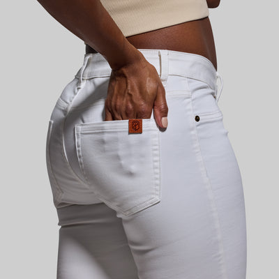 FLEX Stretchy Mid-Rise Skinny Jean (White)