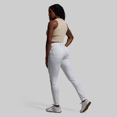 FLEX Stretchy Mid-Rise Skinny Jean (White)