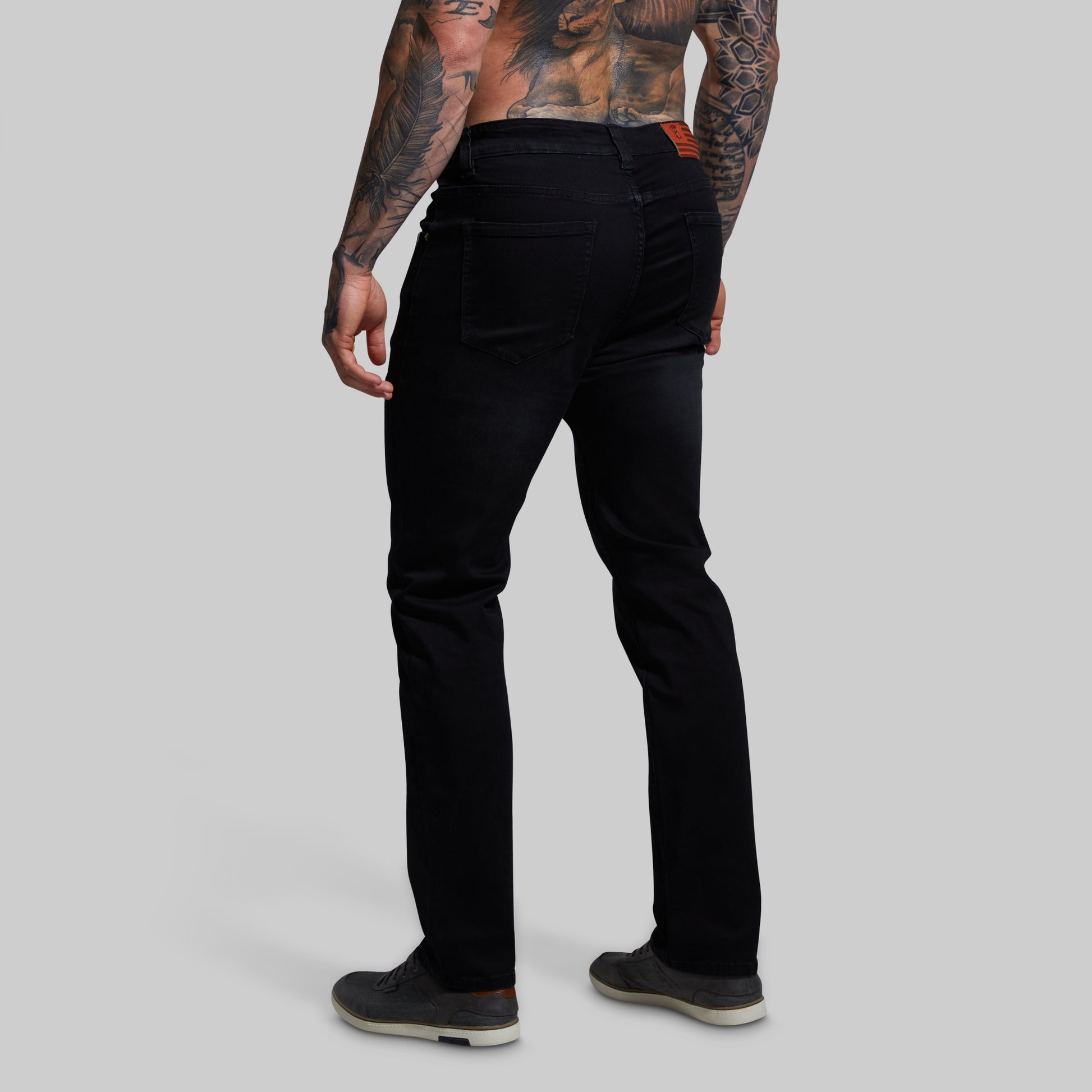 FLEX Stretchy Athletic Fit Jean (Black) – Born Primitive