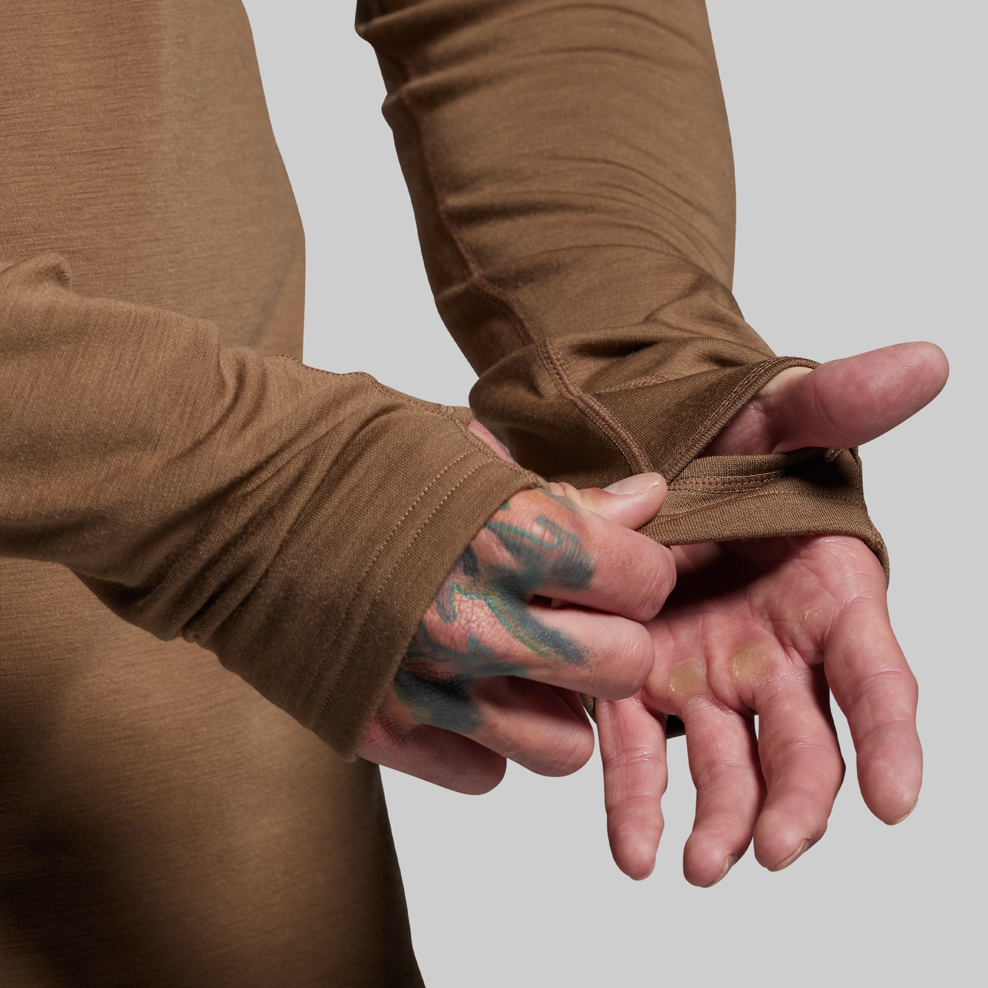 Ridgeline Merino Thermal Top 240 (Coyote Brown) – Born Primitive