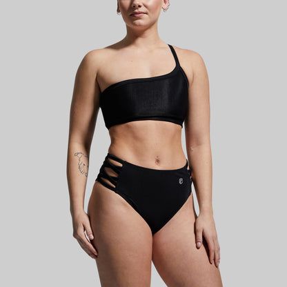 Sandbar Bikini Bottom (Black Ribbed)