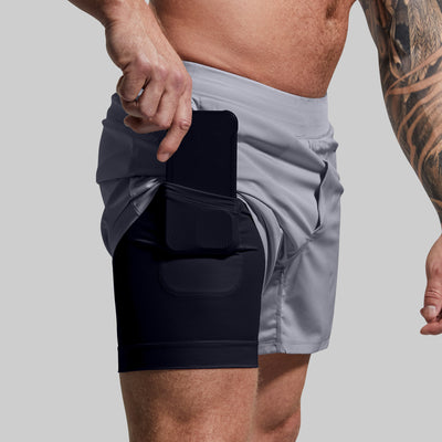 Versatile Short w/ Compression 5" (Stone)