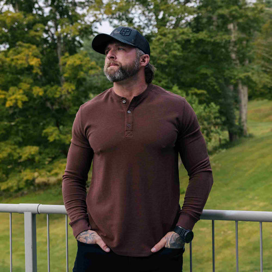 Men's Thermal Henley (Umber)