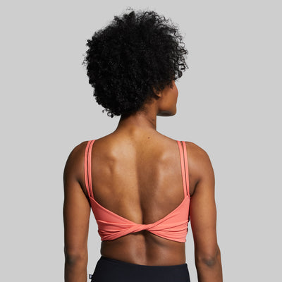 Don't Get It Twisted Sports Bra (Spiced Coral)