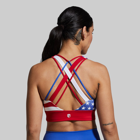 Ladies Patriotic Workout Bra | Born Primitive | High Support Sports Bra ...