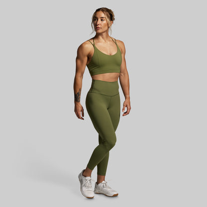 Exhale Sports Bra (Army Green)