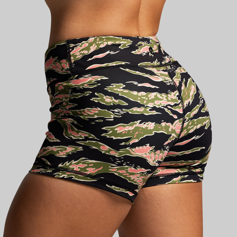 Double Take Booty Short (Pink Jungle Tiger)
