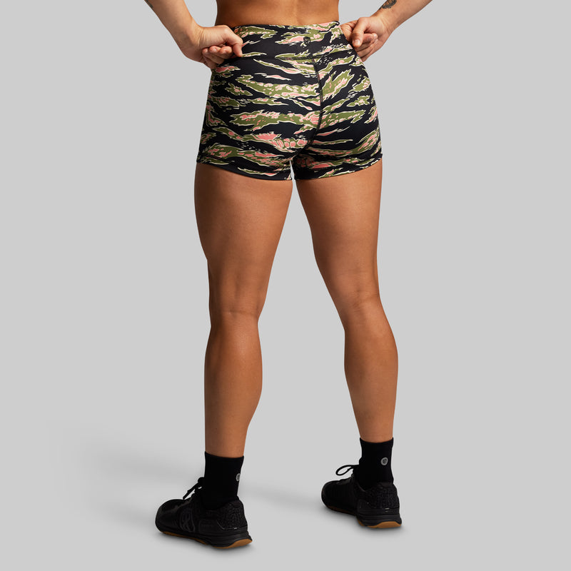 Double Take Booty Short (Pink Jungle Tiger)