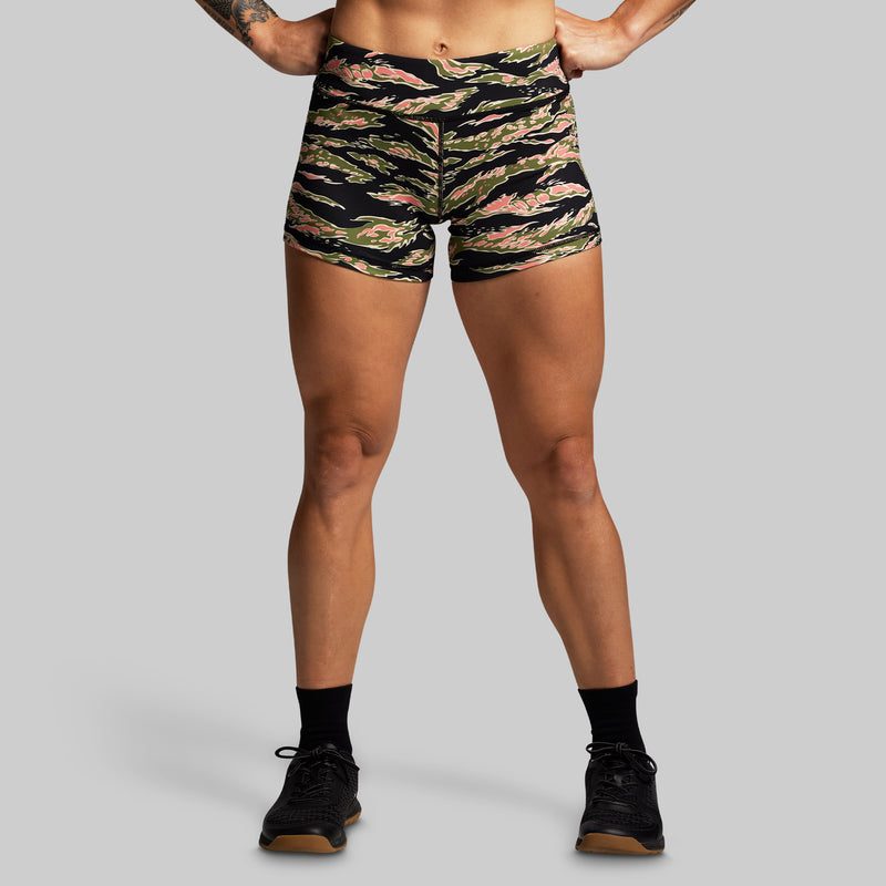 Double Take Booty Short (Pink Jungle Tiger)