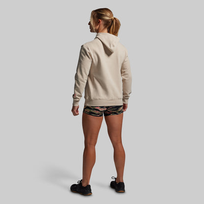 BP Flag Women's Unmatched Hoodie (Pumice/Pink Jungle Tiger)