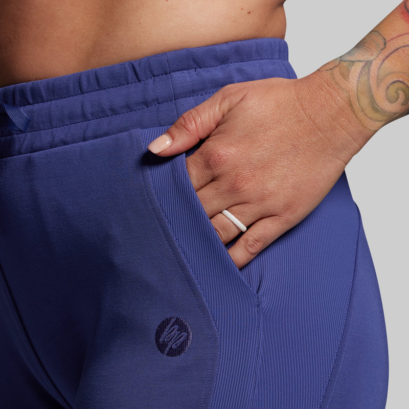 Lounge Lux Cropped Pullover Set (Deep Sky)