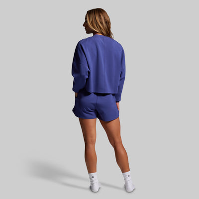 Lounge Lux Cropped Pullover (Deep Sky)
