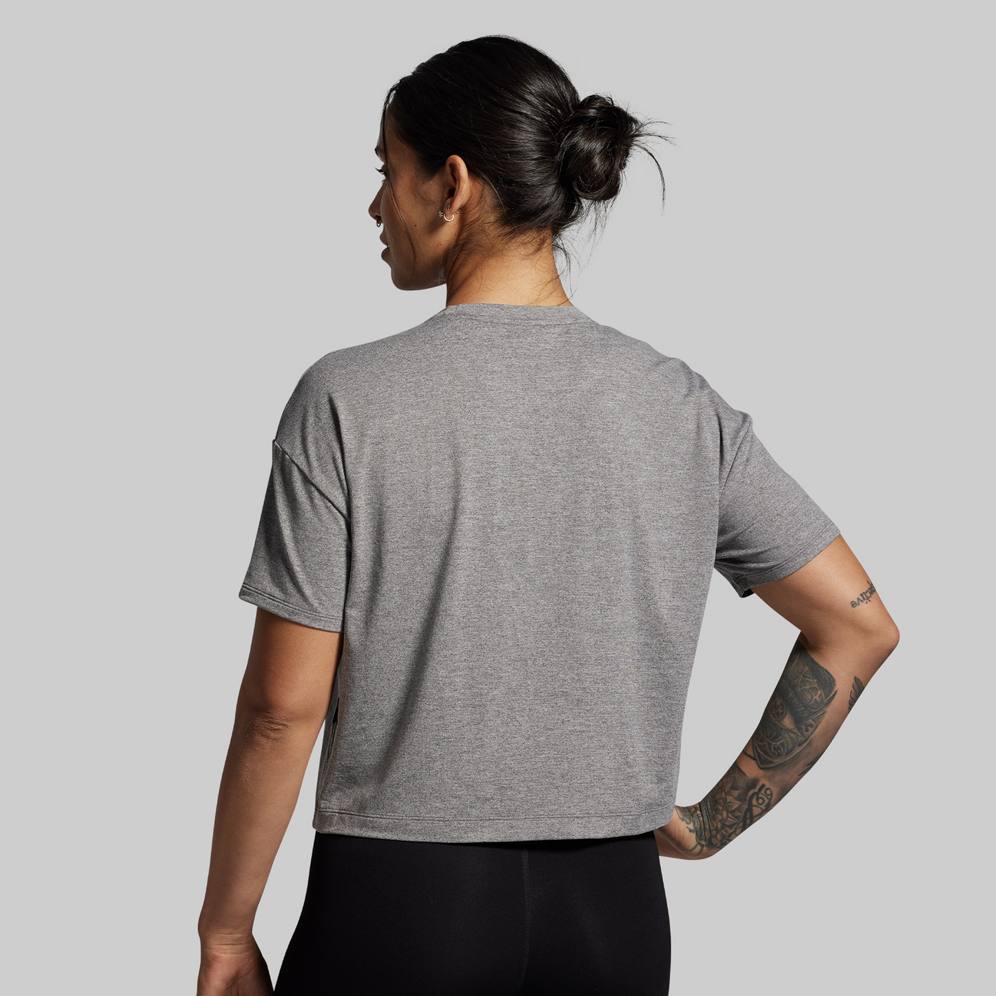 BP Premium Basic Crop Tee (Heather Grey)