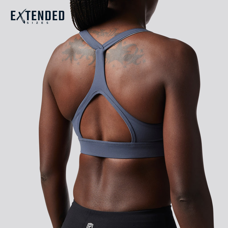 Nike Swoosh Bra (Sizes 1X-3X) Carbon Heather/Black 3X at