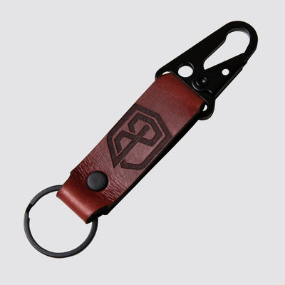 Born Primitive Leather Keychain (Oxblood)